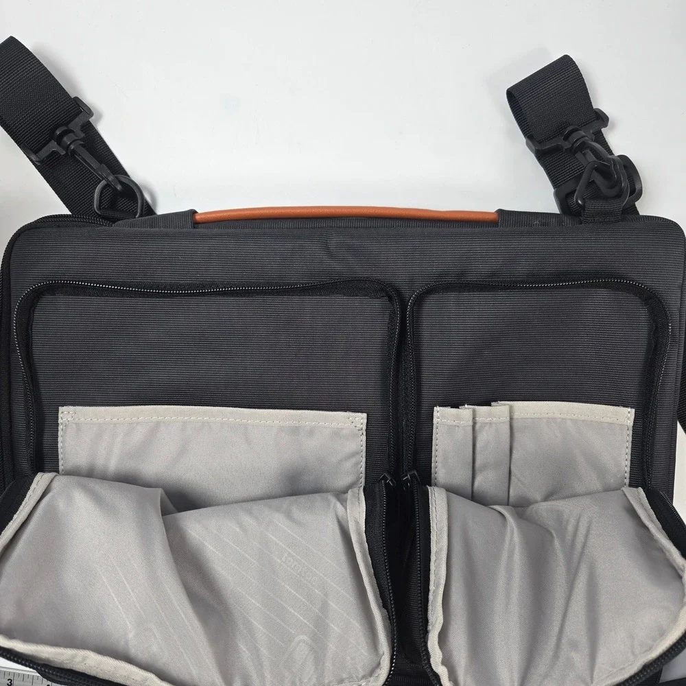 tomtoc Laptop Shoulder Bag Black Padded Messenger Case Travel Work 15inch